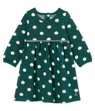 Jurk Met Lange Mouwen En Stippen Babymeisje Petit Bateau