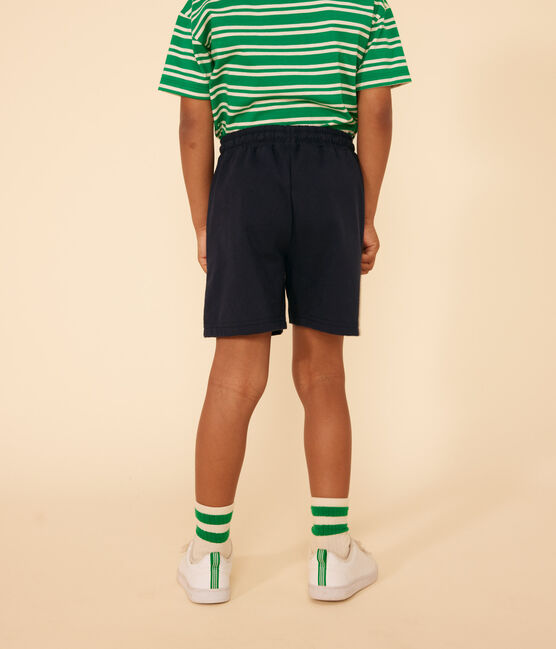 Short en coton enfant garçon bleu SMOKING