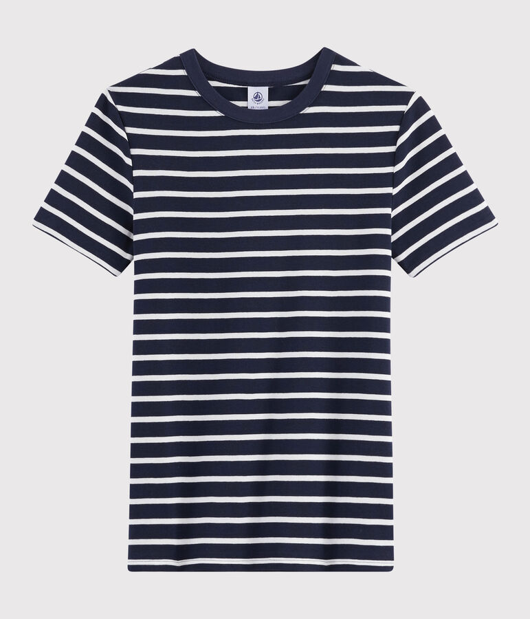 Iconisch Dames T-shirt met ronde hals blauw SMOKING/wit MARSHMALLOW