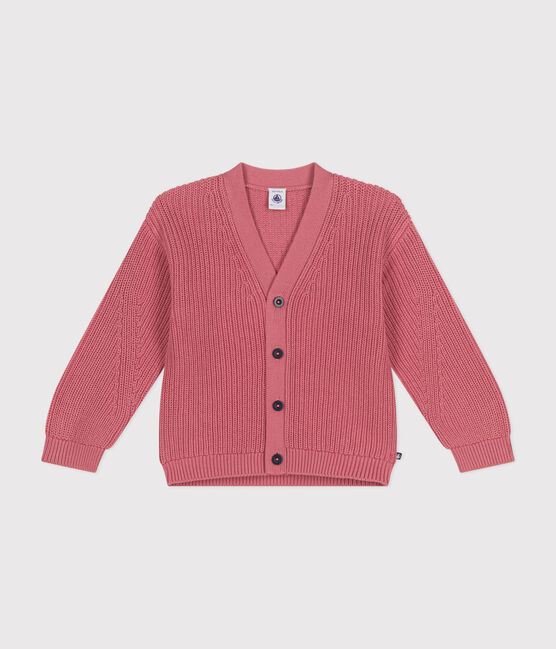 Cardigan voor meisjes in katoen roze ROSEWOOD
