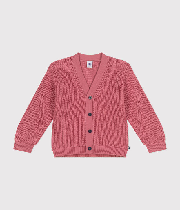 Cardigan en coton enfant fille rose