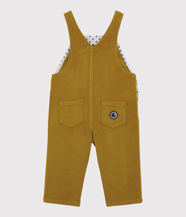 Salopette en velours b&eacute;b&eacute; jaune