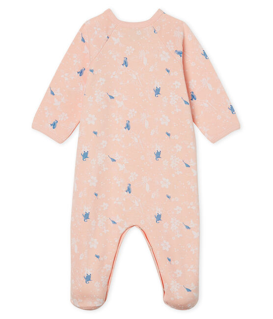 Slaappakje van molton voor babymeisjes roze MINOIS/wit MULTICO