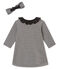 Robe rayée et bandeau bébé fille variante 1