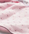 Combinaison guimpe bébé fille bi-matière rose VIENNE/blanc MULTICO