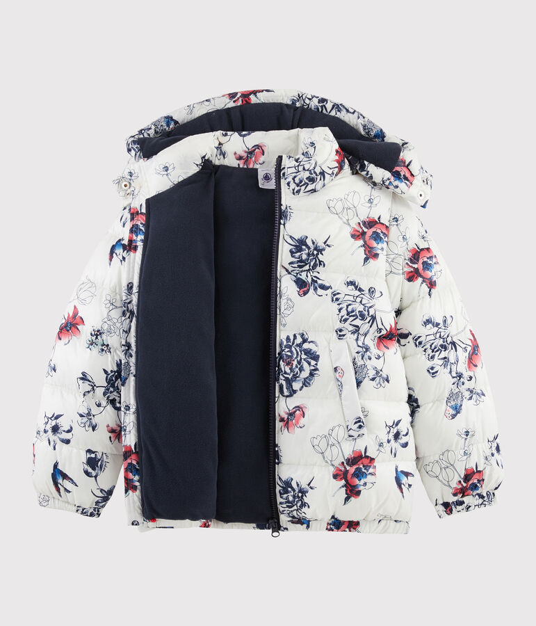 Doudoune enfant Fille beige COQUILLE/blanc MULTICO