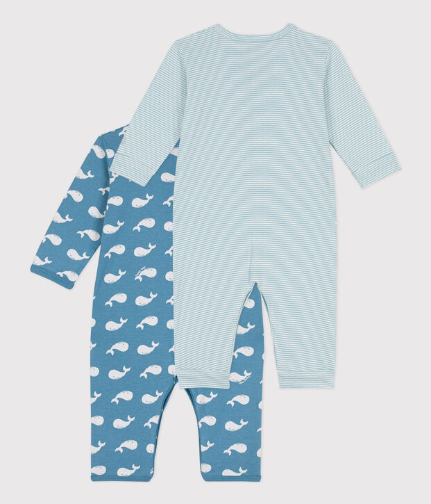 Lot de 2 dors bien ray&eacute; et baleines en coton multicouleur