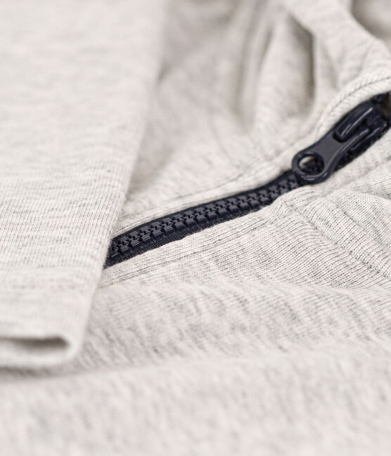 Sweatshirt zippé à capuche enfant garçon gris BELUGA CHINE