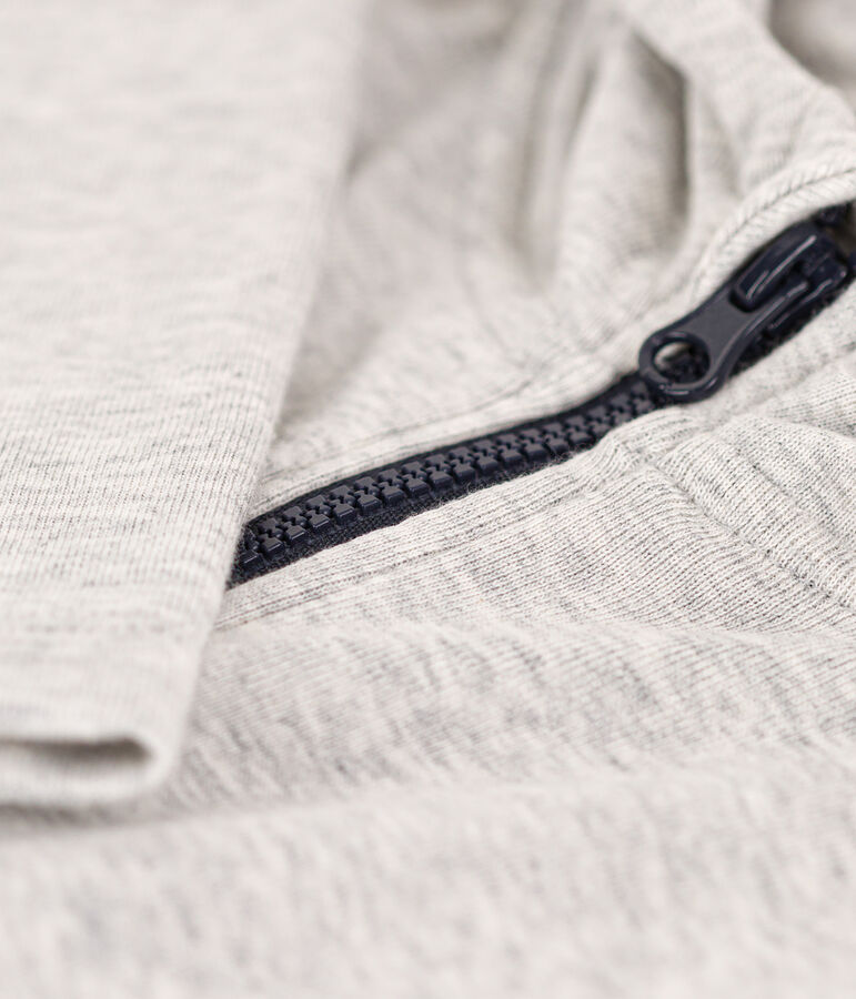 Sweatshirt zipp&eacute; &agrave; capuche enfant gar&ccedil;on gris