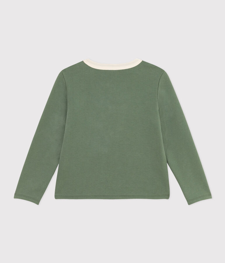 Cardigan en coton enfant fille vert