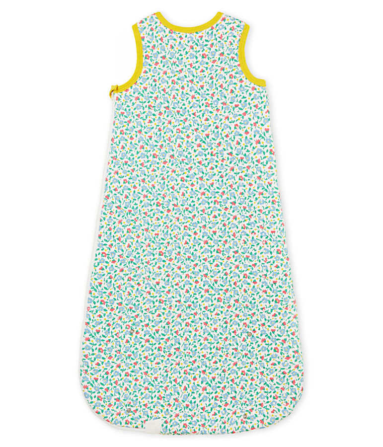 Gigoteuse compacte b&eacute;b&eacute; fille en tubique blanc MARSHMALLOW/blanc MULTICO