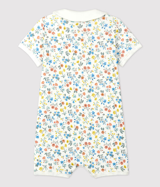 Combicourt fleuri bébé en coton blanc MARSHMALLOW/blanc MULTICO
