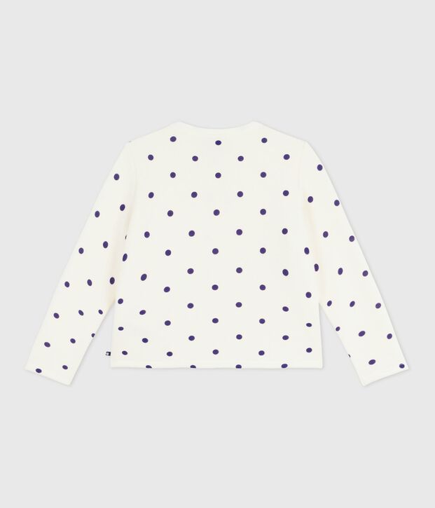 Katoenen cardigan met stippenprint voor kinderen blauw/blauw