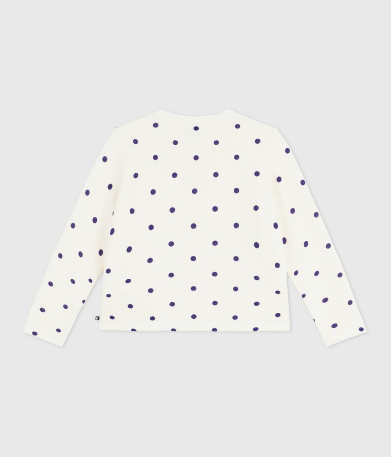 Katoenen cardigan met stippenprint voor kinderen blauw/blauw