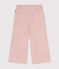 Fluwelen broek voor meisjes roze SALINE