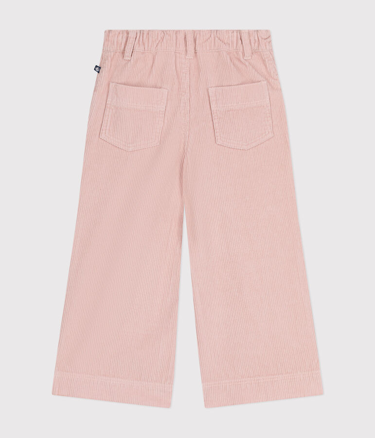Pantalon en velours enfant fille rose