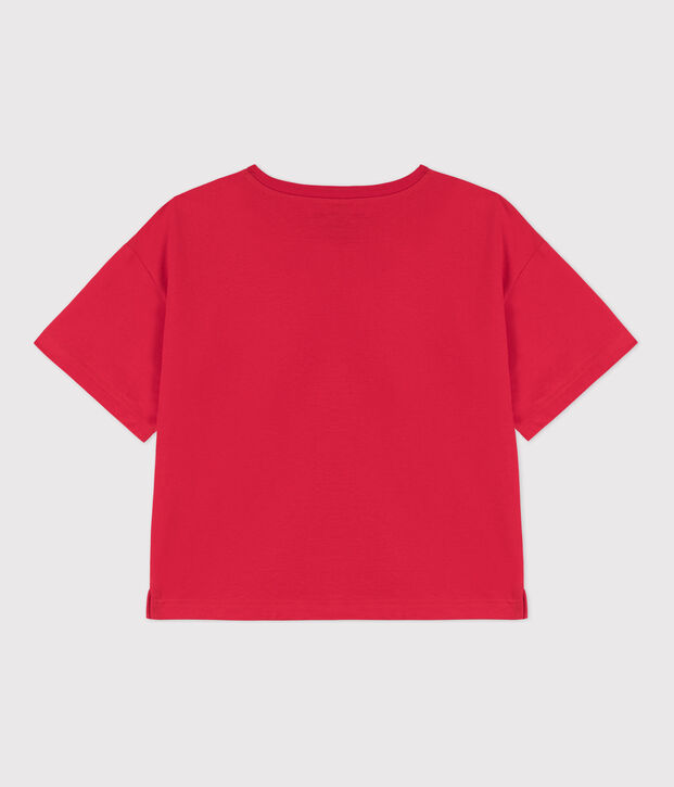 LE BOXY, T-shirt voor dames in katoen rood