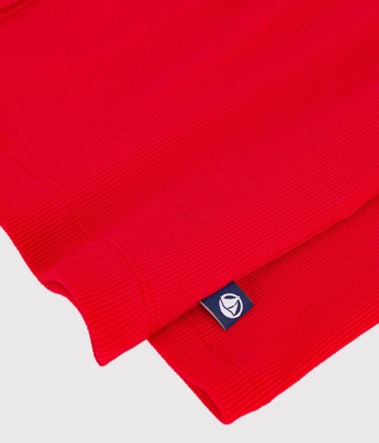 Cardigan femme en coton uni rouge