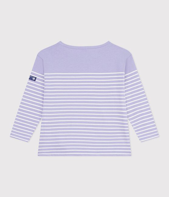 Marinière enfant en coton violet SQUAW/ MILK