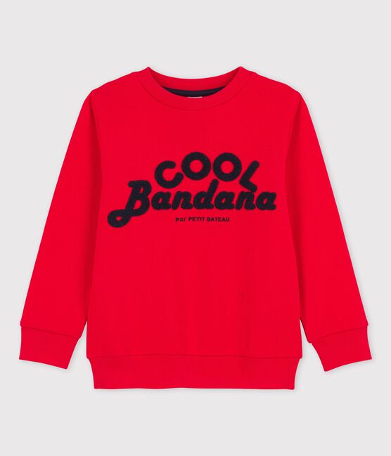 Sweater in molton voor jongens rood PEPS