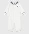 Pyjama 2 pièces bébé avec col marin blanc MARSHMALLOW