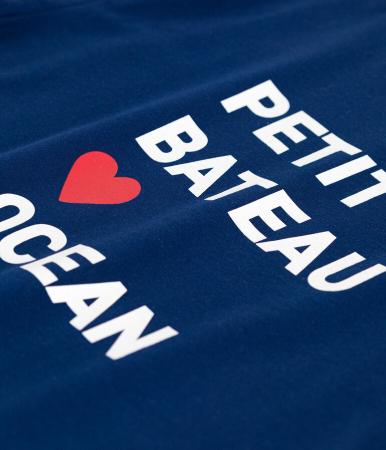 Le Boxy, katoenen T-shirt voor dames blauw