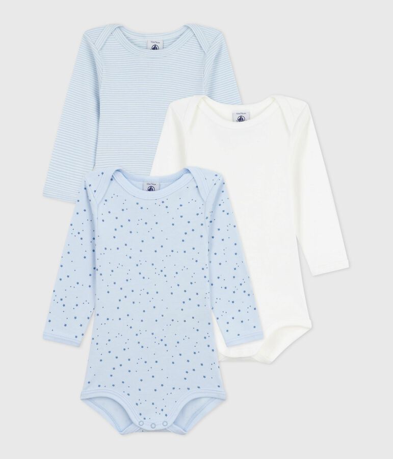 Setje van katoenen body's met lange mouwen en sterrenprint voor baby's multicouleur