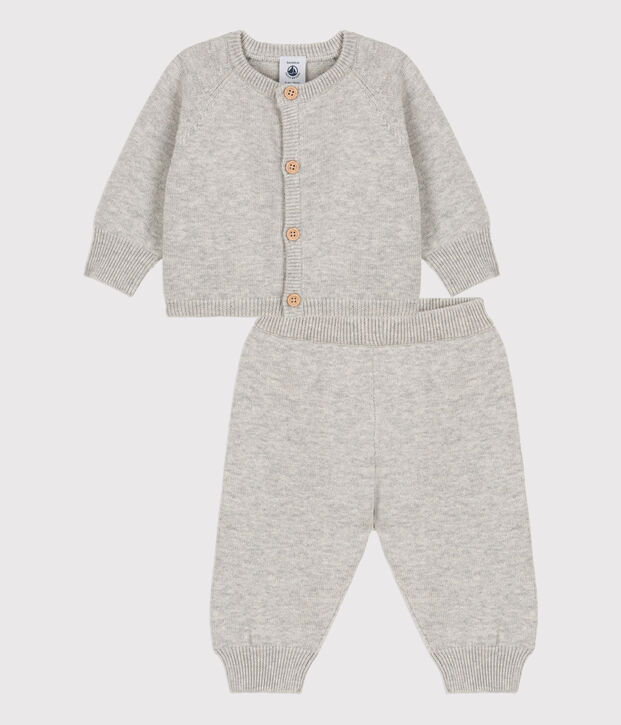 Tweedelig setje van tricot uit wol en katoen BELUGA CHINE