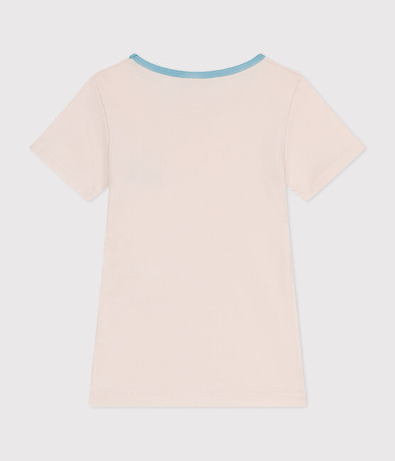Katoenen T-shirt met korte mouw voor kinderen beige PANACOTTA