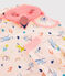 Verkleedpyjama rose flamingo voor meisjes van ribtricot roze FLEUR/wit MULTICO