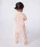 Fluwelen babypyjama met kraag roze SALINE