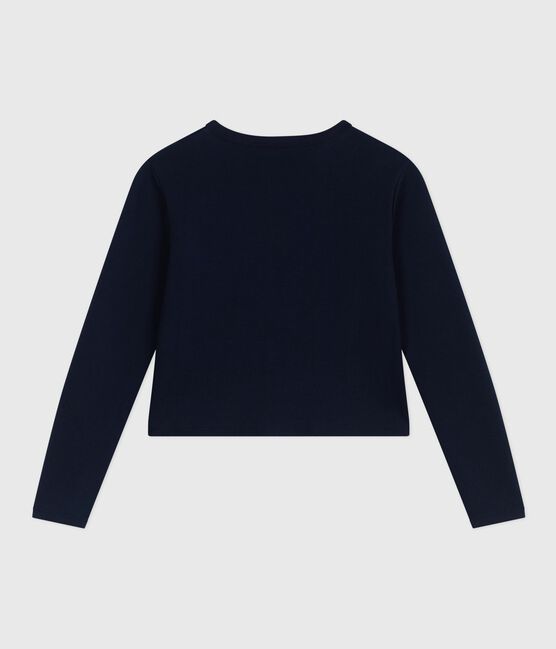 Effen katoenen damesvest blauw SMOKING