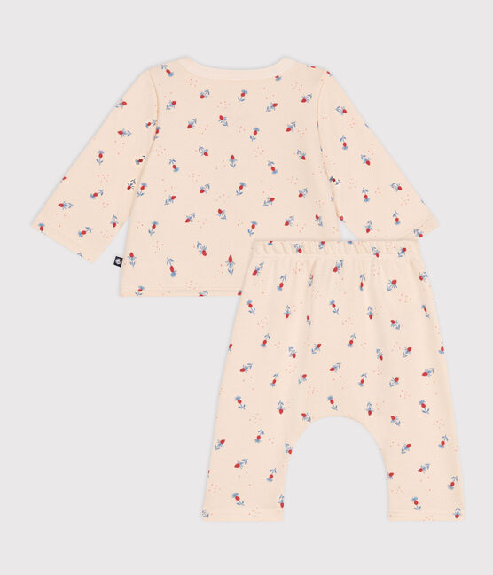 Tweedelig katoenen babysetje wit AVALANCHE/ MULTICO