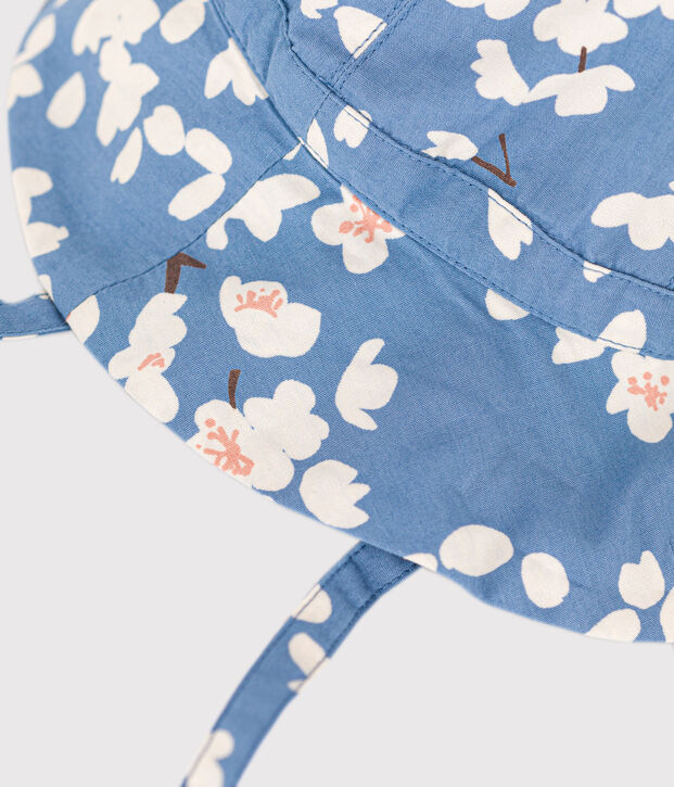 Zonnehoedje met bloemen voor babymeisjes blauw/multicouleur