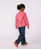 Blouse enfant en coton manches longues &agrave; rayures rose/rose