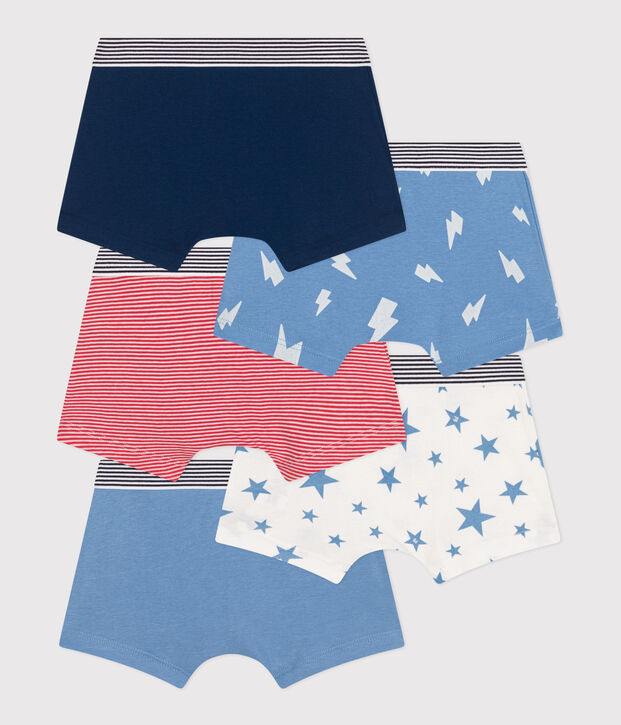Setje met 5 katoenen boxershorts met print voor kinderen multicouleur