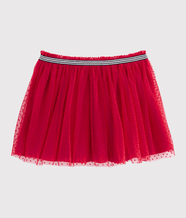 Jupe en tulle enfant fille rouge