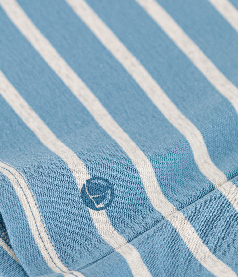 Tee-shirt L'ICONIQUE col rond en coton Femme bleu/beige