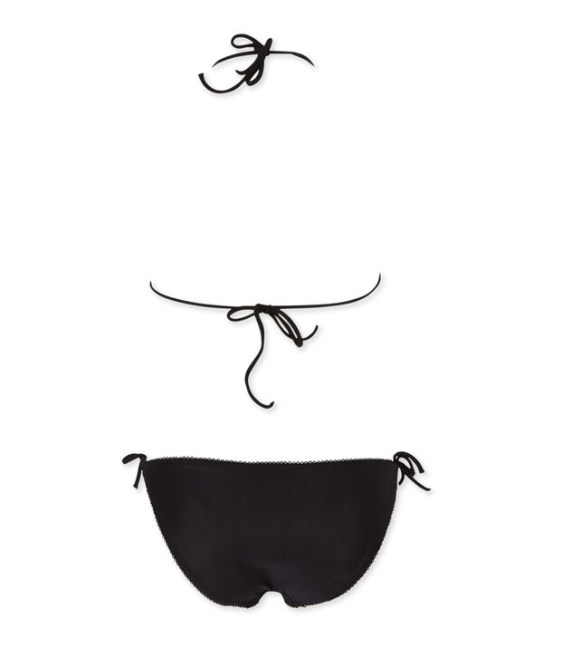 Effen damesbikini zwart Noir