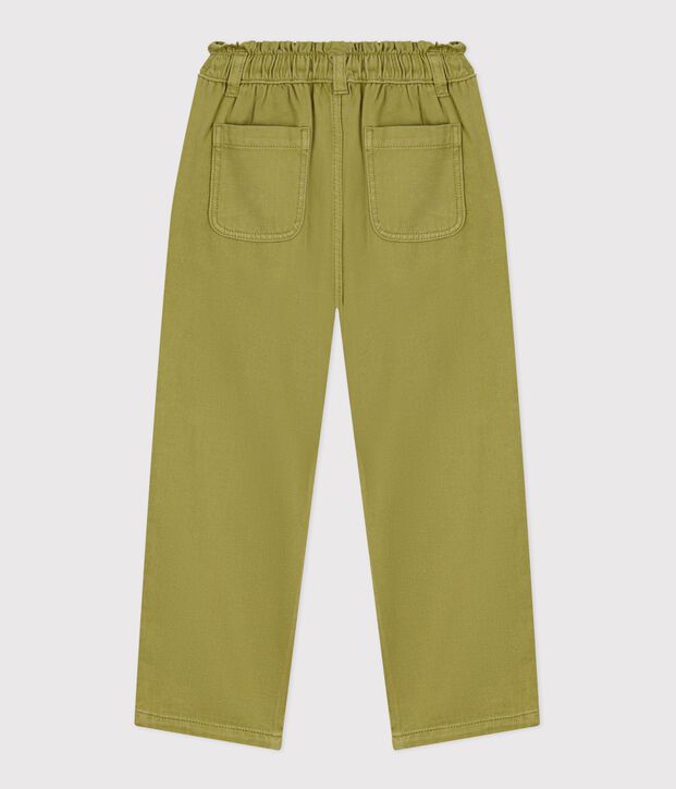 Pantalon enfant en coton vert