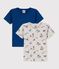 Set van 2 jongens t-shirts met korte mouwen en Parijs print van biologisch katoen variante 1