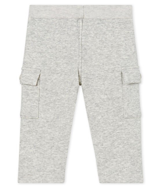 Pantalon bébé garçon en maille velours gris BELUGA CHINE CN