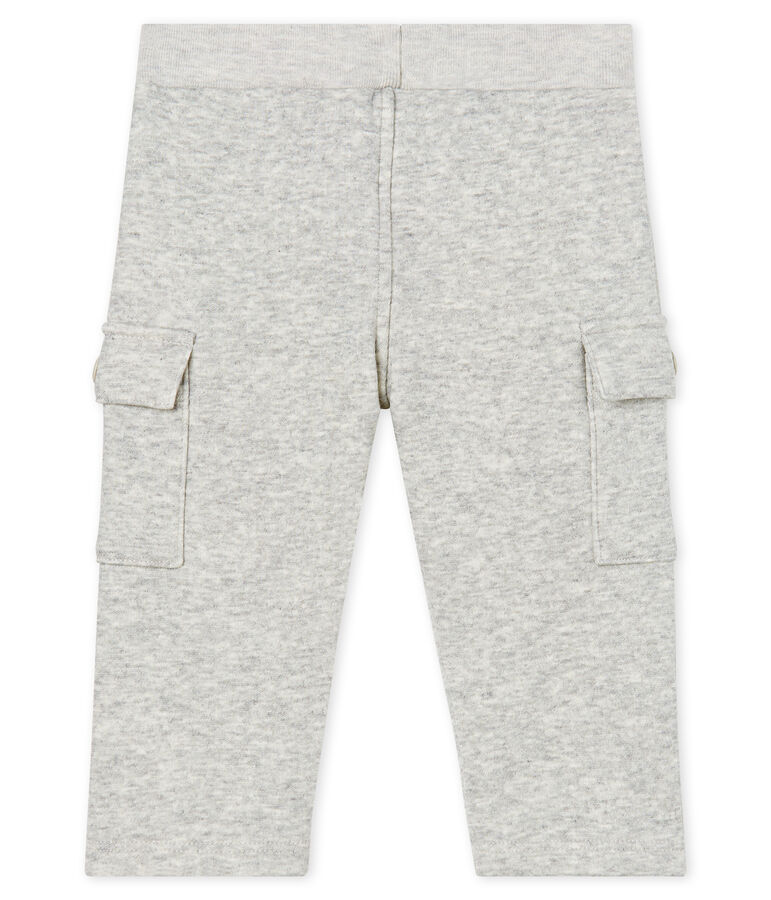 Broek van fluweel-mesh babyjongen grijs