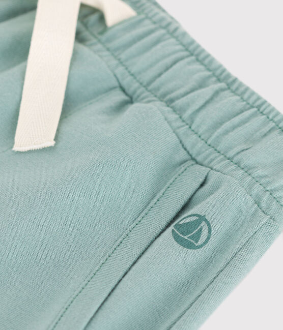 Short enfant en coton uni vert PAUL