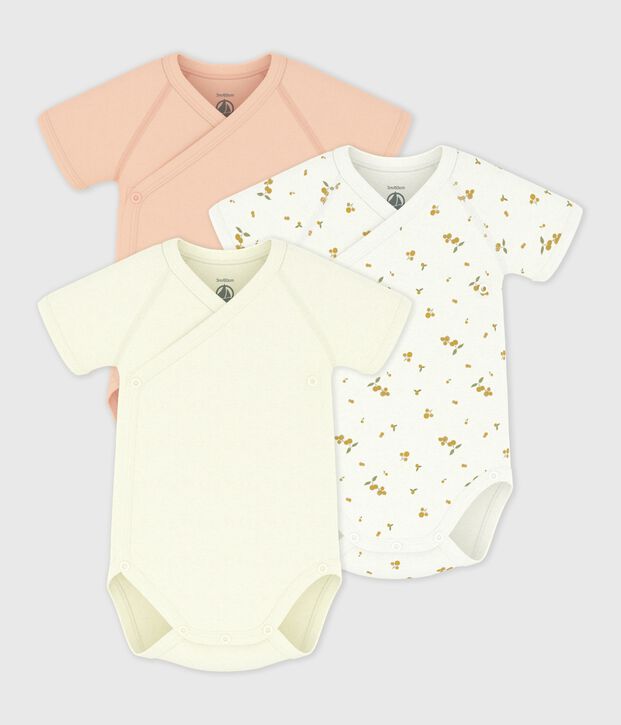 Set van katoenen babyrompertjes met print en korte mouwen multicouleur