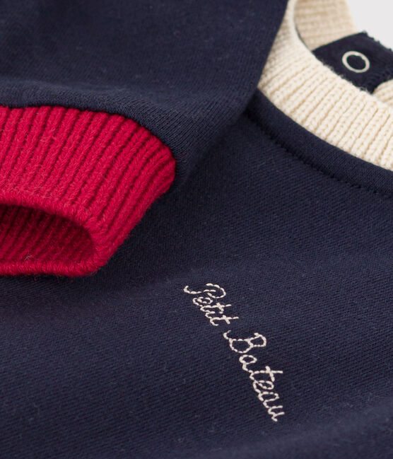 Sweatshirt van molton voor baby's blauw SMOKING