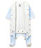 Bodyjama bébé garçon en velours milleraies bleu FRAICHEUR/blanc ECUME
