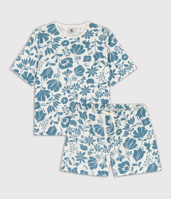 Pyjacourt fleur femme en coton blanc MARSHMALLOW/ ROVER