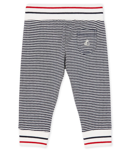 Pantalon bébé en tubique bleu SMOKING/blanc MULTICO CN