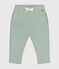 Broek in fkeece voor baby's groen HERBIER